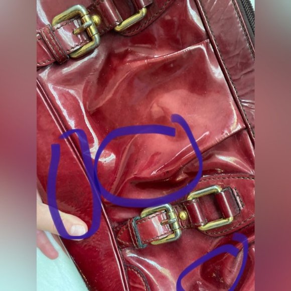 Vintage Michel Angelo red patent leather red purse - Picture 5 of 16